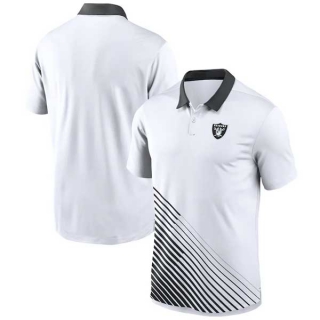 Men's NFL Las Vegas Raiders Nike Dri-FIT Yard Line Vapor Performance White Polo Shirt