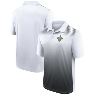 Men's NFL New Orleans Saints Fanatics Sandlot Game Polo Shirt White Black