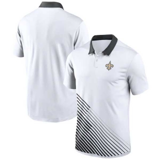 Men's NFL New Orleans Saints Nike Dri-FIT Yard Line Vapor Performance White Polo Shirt