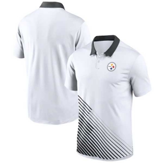 Men's NFL Pittsburgh Steelers Nike Dri-FIT Yard Line Vapor Performance White Polo Shirt