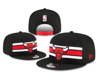 NBA Chicago Bulls New Era Black Strike Embroidery 9FIFTY Snapback Hat 8069