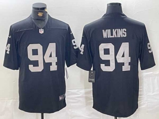 Men's NFL Las Vegas Raiders #94 Christian Wilkins Black Vapor Football Stitched Jersey