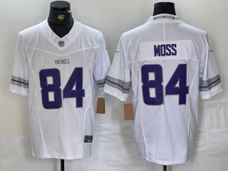 Men's NFL Minnesota Vikings #84 Randy Moss White F.U.S.E. Winter Warrior Limited Football Stitched Jersey