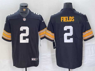 Men's NFL Pittsburgh Steelers #2 Justin Fields Black 2024 F.U.S.E. Vapor Untouchable Limited Football Stitched Jersey