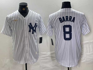 Men's MLB New York Yankees #8 Yogi Berra White Cool Base Stitched Nike Baseball Jersey