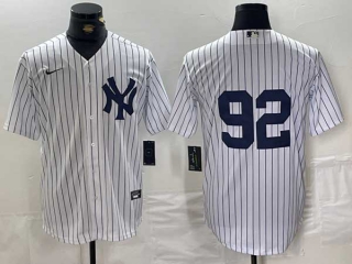 Men's MLB New York Yankees #92 Matt Krook White Cool Base Stitched Nike Baseball Jersey