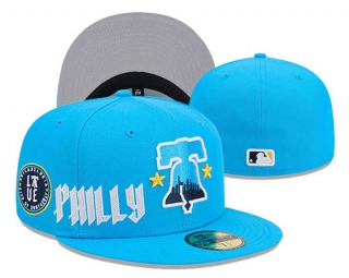 MLB Philadelphia Phillies New Era Light Blue 2024 City Connect Embroidery 59FIFTY Fitted Hat 3002