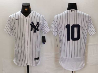 Men's MLB New York Yankees #10 Phil Rizzuto White Flex Base Nike Stitched Baseball Jersey