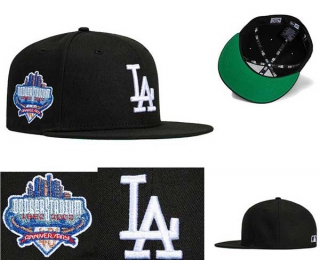 MLB Los Angeles Dodgers New Era Black 40th Anniversary Stadium Sidepatch 59FIFTY Fitted Hat 0545