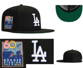 MLB Los Angeles Dodgers New Era Black 60th Anniversary Stadium Sidepatch 59FIFTY Fitted Hat 0546