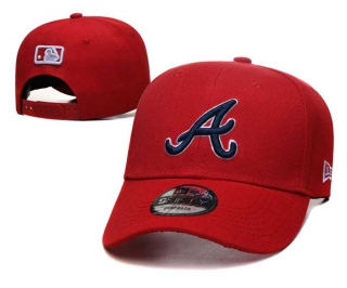 MLB Atlanta Braves New Era Red Curved Brim 9FIFTY Snapback Hat 6027