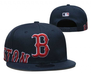 MLB Boston Red Sox New Era Navy Blue Side Split 9FIFTY Snapback Hat 3037