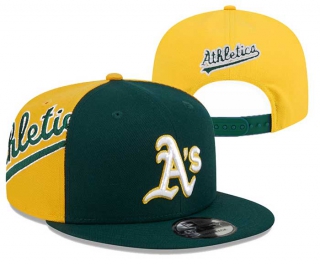 MLB Oakland Athletics New Era Green Gold Gameday Sideswipe 9FIFTY Snapback Hat 3013