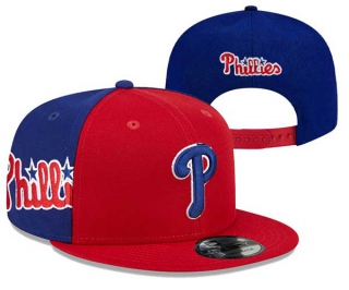 MLB Philadelphia Phillies New Era Red Royal Gameday Sideswipe 9FIFTY Snapback Hat 3016