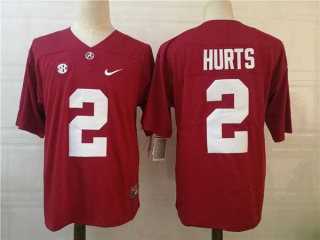 Men's NCAA College Alabama Crimson Tide #2 Jalen Hurts Football Nike Jersey Crimson