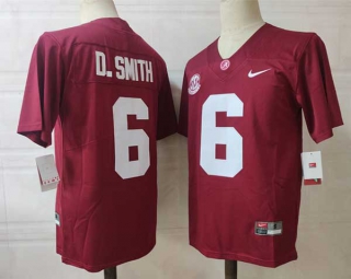 Men's NCAA College Alabama Crimson Tide #6 DeVonta Smith Football Nike Jersey Crimson