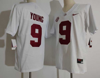 Men's NCAA College Alabama Crimson Tide #9 Bryce Young Football Nike Jersey White