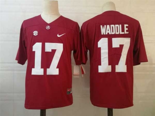 Men's NCAA College Alabama Crimson Tide #17 Jaylen Waddle Football Nike Jersey Crimson