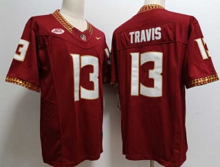 Men's NCAA College Florida State Seminoles #13 Jordan Travis Football Nike Jersey Maroon