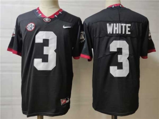 Men's NCAA College Georgia Bulldogs #3 Zamir White Football Nike Stitched Jersey Black