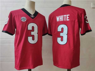 Men's NCAA College Georgia Bulldogs #3 Zamir White Football Stitched Jersey Red