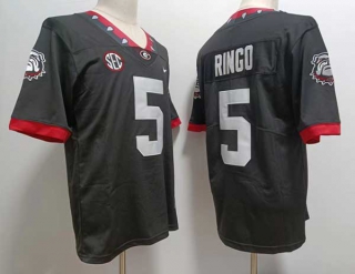 Men's NCAA College Georgia Bulldogs #5 Kelee Ringo Football Nike Stitched Jersey Black