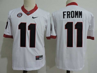 Men's NCAA College Georgia Bulldogs #11 Jake Fromm Football Nike Stitched Jersey White