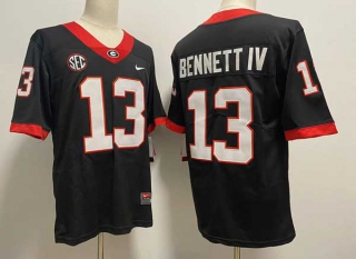 Men's NCAA College Georgia Bulldogs #13 Stetson Bennett IV Football Nike Stitched Jersey Black (1)