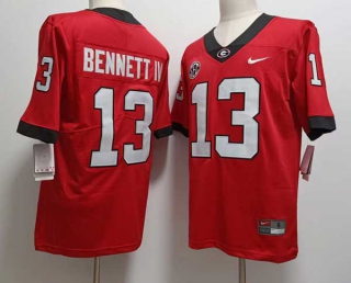 Men's NCAA College Georgia Bulldogs #13 Stetson Bennett IV Football Nike Stitched Jersey Red (2)