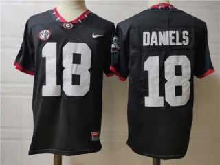 Men's NCAA College Georgia Bulldogs #18 JT Daniels Football Nike Stitched Jersey Black