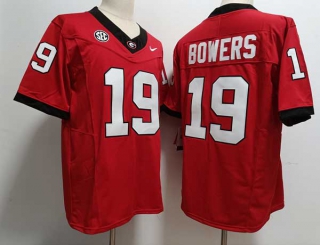 Men's NCAA College Georgia Bulldogs #19 Brock Bowers Football Nike Stitched Jersey Red (1)