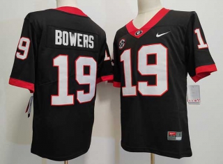 Men's NCAA College Georgia Bulldogs #19 Brock Bowers Football Nike Stitched Jersey Black (1)