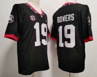 Men's NCAA College Georgia Bulldogs #19 Brock Bowers Football Nike Stitched Jersey Black (2)