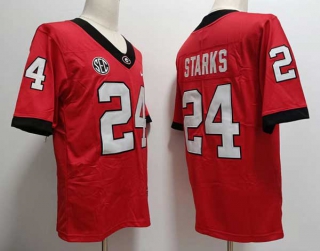 Men's NCAA College Georgia Bulldogs #24 Malaki Starks Football Nike Stitched Jersey Red