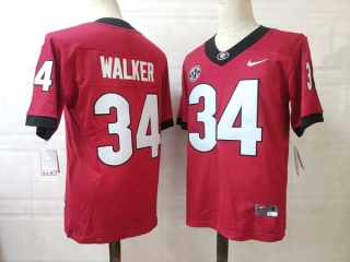 Men's NCAA College Georgia Bulldogs #34 Herschel Walker Football Nike Stitched Jersey Red