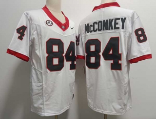 Men's NCAA College Georgia Bulldogs #84 Ladd McConkey Football Nike Stitched Jersey White (1)