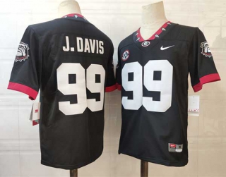 Men's NCAA College Georgia Bulldogs #99 Jordan Davis Football Nike Stitched Jersey Black