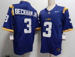 Men's NCAA College LSU Tigers #3 Odell Beckham JR Football Nike Jersey