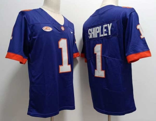 Men's NCAA College Clemson Tigers #1 Will Shipley Football Nike Stitched Jersey Purple