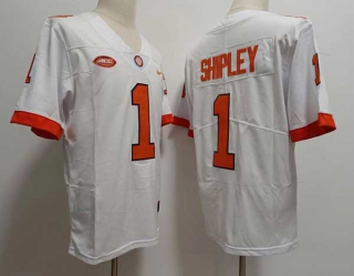 Men's NCAA College Clemson Tigers #1 Will Shipley Football Nike Stitched Jersey White