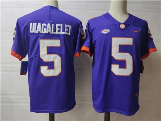 Men's NCAA College Clemson Tigers #5 DJ Uiagalelei Football Nike Stitched Jersey Purple