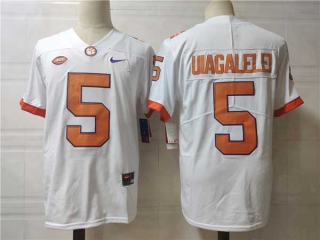 Men's NCAA College Clemson Tigers #5 DJ Uiagalelei Football Nike Stitched Jersey White