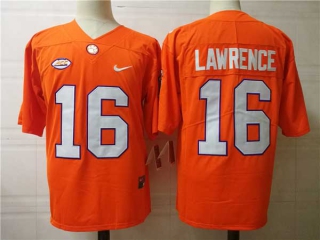 Men's NCAA College Clemson Tigers #16 Trevor Lawrence Football Nike Stitched Jersey Orange