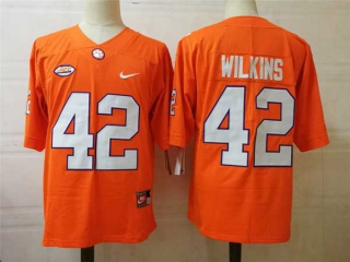 Men's NCAA College Clemson Tigers #42 Christian Wilkins Football Nike Stitched Jersey Orange