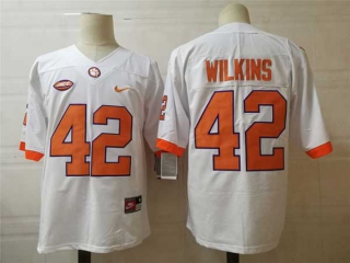 Men's NCAA College Clemson Tigers #42 Christian Wilkins Football Nike Stitched Jersey White