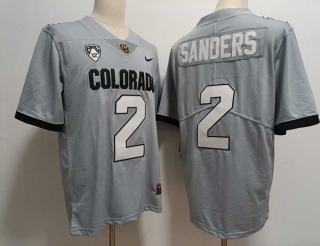 Men's NCAA College Colorado Buffaloes #2 Shedeur Sanders Football Nike Stitched Jersey Gray