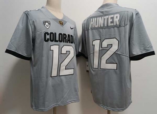 Men's NCAA College Colorado Buffaloes #12 Travis Hunter Football Nike Stitched Jersey Gray