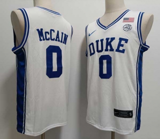 Men's NCAA College Duke Blue Devils #0 Jared McCain Basketball Nike Stitched Jersey White