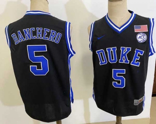 Men's NCAA College Duke Blue Devils #5 Paolo Banchero Basketball Nike Stitched Jersey Black