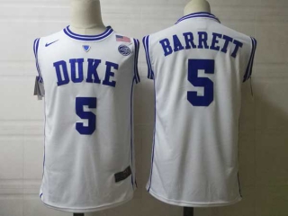 Men's NCAA College Duke Blue Devils #5 RJ Barrett Basketball Nike Stitched Jersey White